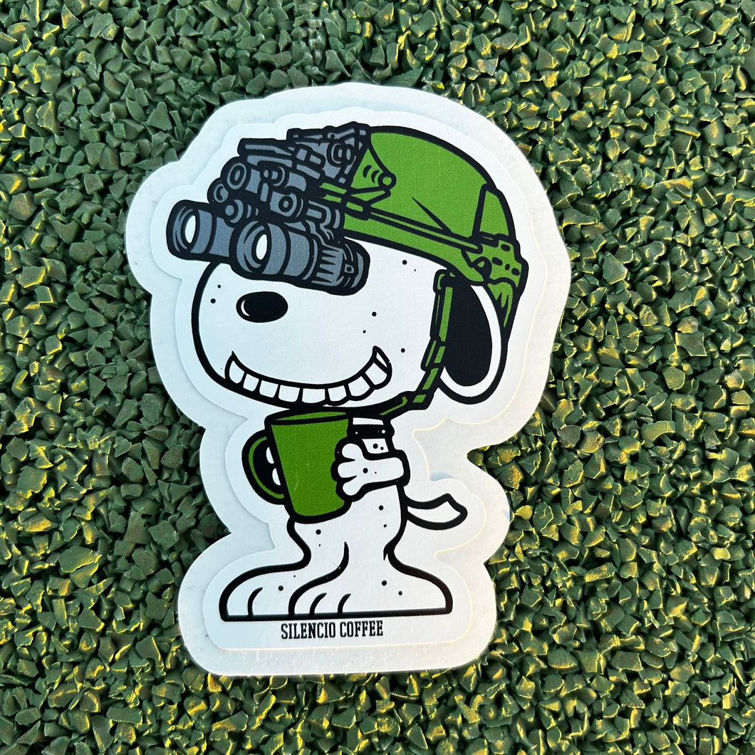 Sticker Snoopy loves Coffee 2.5