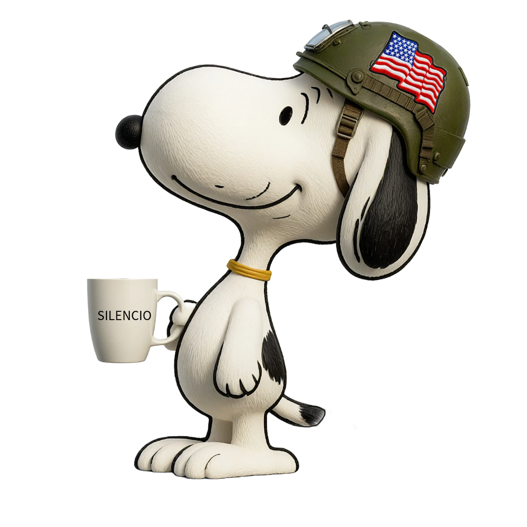 Sticker Snoopy Military Helmet 2.5